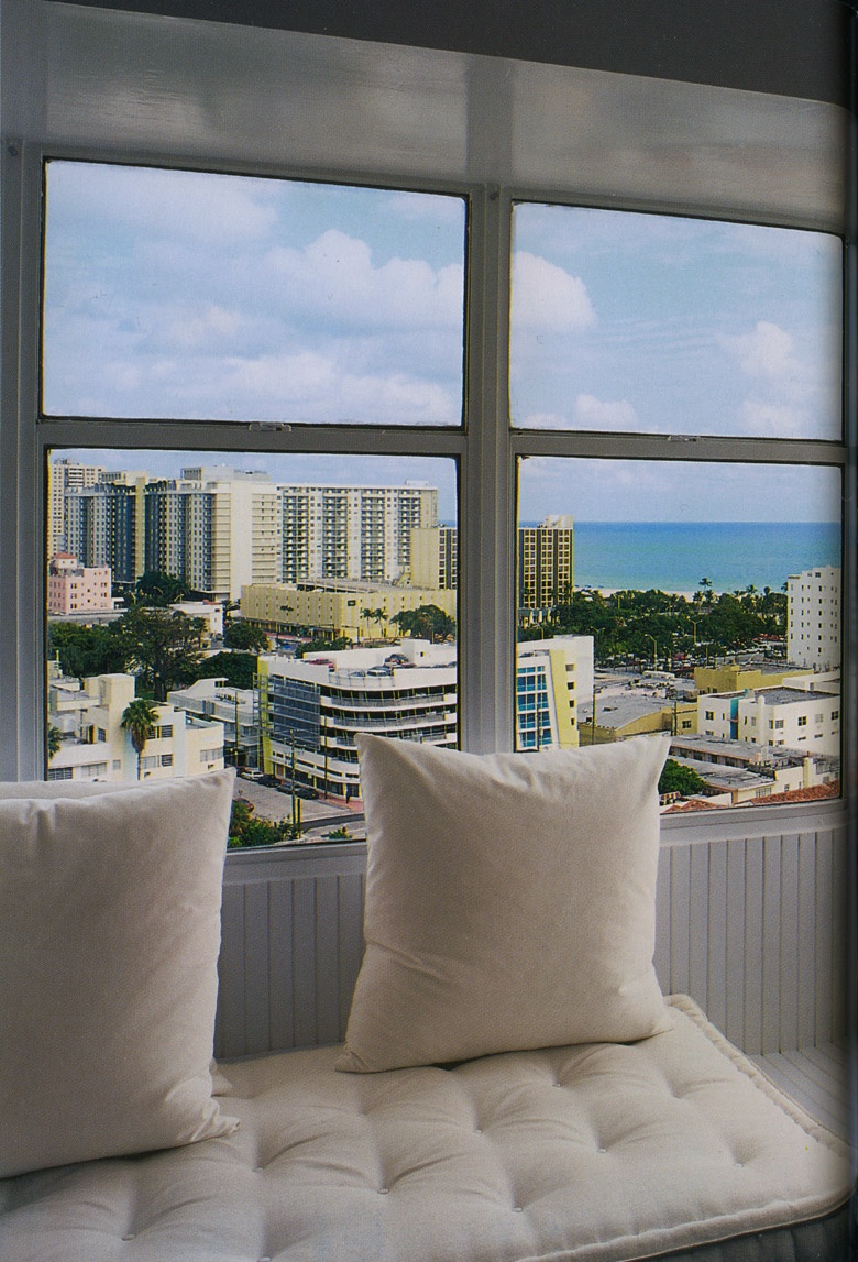 "The perfect window seat: in a octogonal building by Gene E. Baylis" 